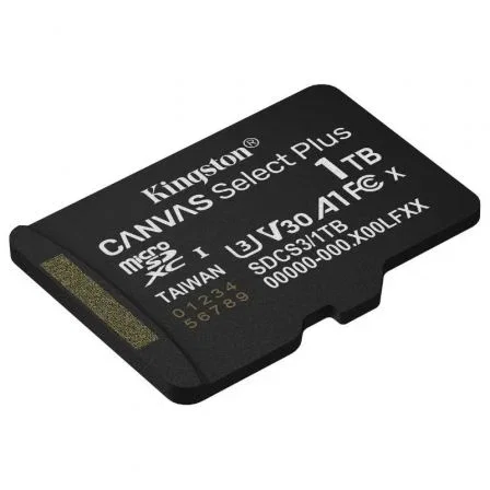 Kingston Canvas Select Plus 1TB microSDXC Clase 10 U3 V30 A1 150MB/s SDCS3/1TB Kingston Canvas Select Plus 1TB microSDXC Clase 10 U3 V30 A1 150MB/s SDCS3/1TB